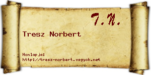Tresz Norbert névjegykártya