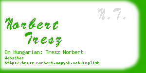 norbert tresz business card